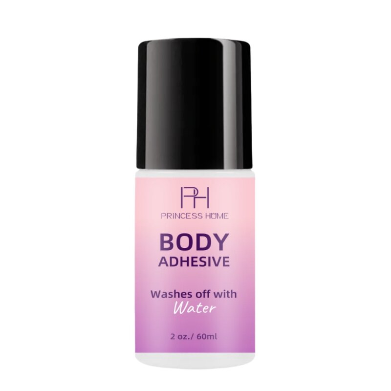 Body Adhesive Glue Manufacturer - Private Label 2 FL OZ Roll-On Not Irritating Easy Remove Transparent