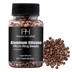 Hair Extension Beads Manufacturer - Wholesale OEM 1000pcs/bottle 4*2*2mm Same Color Silicone Micro Tools