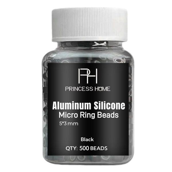 Hair Extension Beads Manufacturer - Custom 1000pcs 5.0 mm Silicone Lined Human Hair Extensions Beads