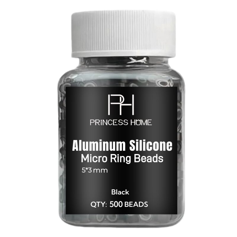 Hair Extension Beads Manufacturer - Custom 1000pcs 5.0 mm Silicone Lined Human Hair Extensions Beads