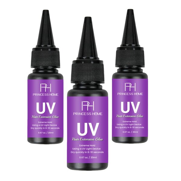 UV Hair Extension Glue Manufacturer - Custom Logo 20ML Lasts 2 Months Extra Hold UV LED Light