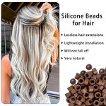 Hair Extension Beads Manufacturer - Wholesale OEM 1000pcs/bottle 4*2*2mm Same Color Silicone Micro Tools