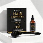 Beard Growth Kit Manufacturer - Derma Roller Biotin Serum - Hair Regrowth Thinning Hair Loss Treatment Private Label