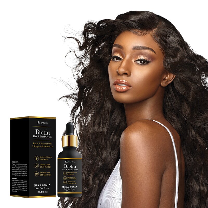 Beard Growth Oil Manufacturer - Biotin Rosemary Ginger Serum - Men Hair Loss Regrowth Private Label