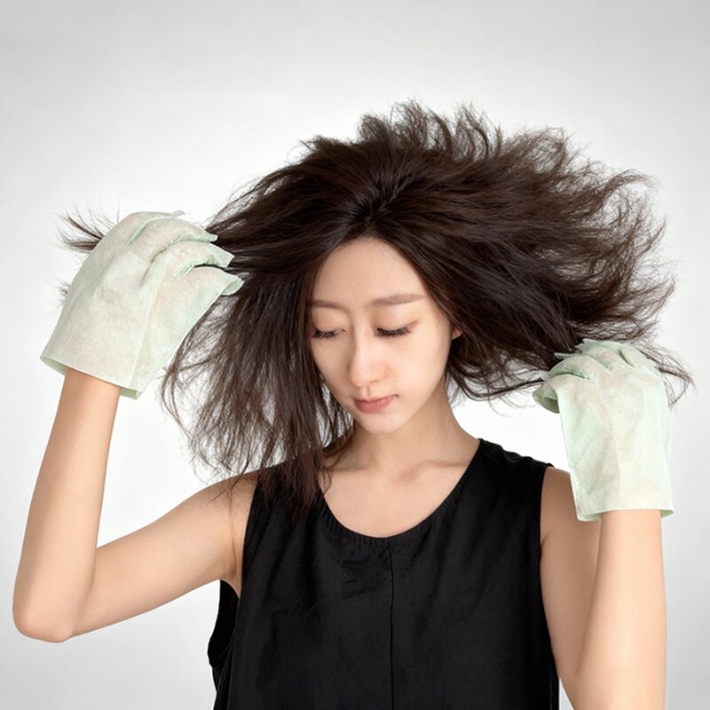 Hair Cleaning Glove Manufacturer - Oil Removal Quick Clean - Volumizing Portable No Rinse Hair Care Oily Hair