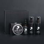 Beard Grooming Kit Manufacturer - Oil Balm Comb Brush - Healthy Facial Hair Beard Maintenance Solution