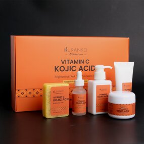 Skincare Set Manufacturer - Kojic Acid Vitamin C 5 Pcs - Dark Spot Removal Whitening Black Skin Care