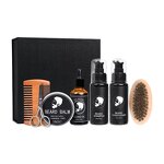 Beard Grooming Kit Manufacturer - Oil Balm Comb Brush - Healthy Facial Hair Beard Maintenance Solution