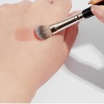 Eyeshadow Brush Manufacturer - New Style Custom Logo Synthetic Wood Handle with Soft Black Hair for Large