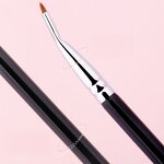 Eyeliner Brush Manufacturer - Fine Angled Precision Gel Synthetic Bristles Plastic Handle Ultra Thin Slanted