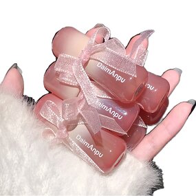 Lip Gloss Manufacturer - Daimanpu Clear Oxygen Mirror Jelly Bow Milk Tea Colored Waterproof 6 Colors