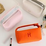 Makeup Bag Manufacturer - Custom Logo Portable Pink Canvas Light Weight Travel Organizer Pouch Toiletry
