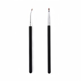 Eyeliner Brush Manufacturer - Fine Angled Precision Gel Synthetic Bristles Plastic Handle Ultra Thin Slanted