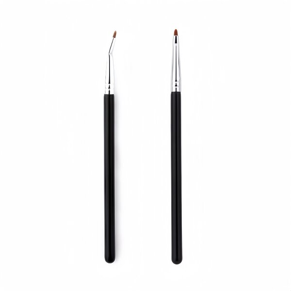 Eyeliner Brush Manufacturer - Fine Angled Precision Gel Synthetic Bristles Plastic Handle Ultra Thin Slanted