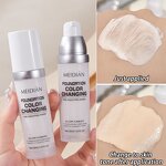 Liquid Foundation Manufacturer - MEIDIAN Waterproof Long Lasting Sunscreen Whitening 24H Coverage for Dark Skin