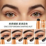 Eyebrow Powder Kit Manufacturer - Waterproof Vegan Brown Tinted Enhance 10 Brow Shapes Long Lasting Mineral