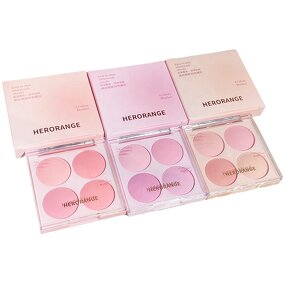 Blush Powder Palette Manufacturer - High Quality Colorful Sweet 4 Color Natural Matte White Cheek