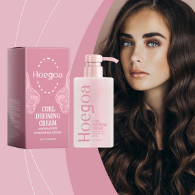 Styling Cream Manufacturer - Hoegoa Natural Luster Alcohol-Free Anti-Frizz Curly Hair Fluffy Moisturizing Bangs Styling