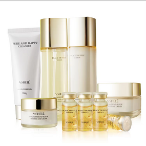 Skincare Gift Set Manufacturer - Korean Anti-Wrinkle 9-Piece Black Truffle Lightening Serum Salicylic Acid Eye Cream Hyaluronic Acid