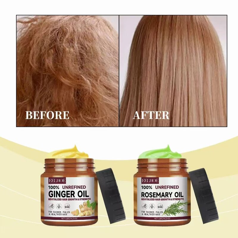Hair Conditioner Mask Manufacturer - Ginger Rosemary Organic Coconut Oil Moisturizes Smooth Dry Hair Frizz Improvement
