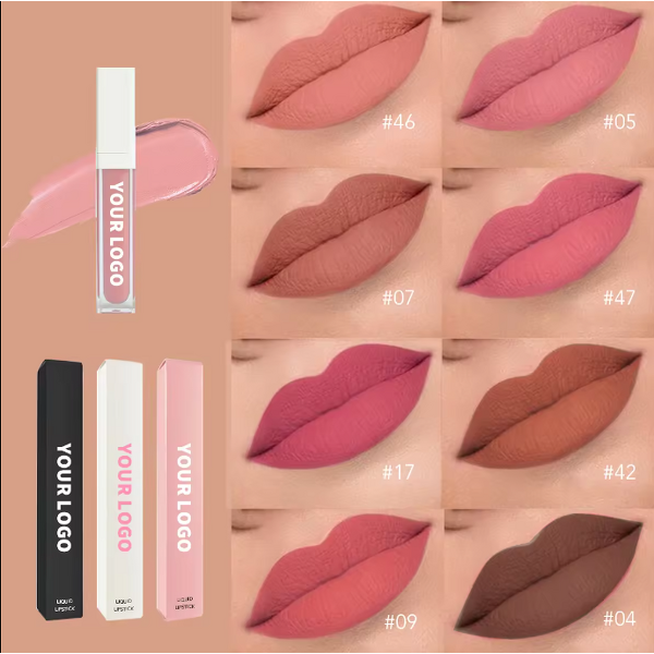 Lip Gloss Manufacturer - Private Label 40-Color Nude Vegan Waterproof Matte Lipstick Stick High Quality Makeup Sunscreen MSDS Certified