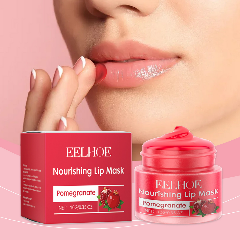 Lip Mask Manufacturer - Private Label Eelhoe Moisturizing Organic Glycerine Red Pomegranate Crystal Oil Shiny Skin Care