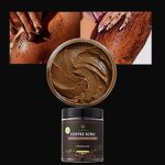 Body Scrub Manufacturer - Factory Priced Natural Coffee Whitening Vitamin C Cream Customizable Mass Supply Body Exfoliation Mud Formula