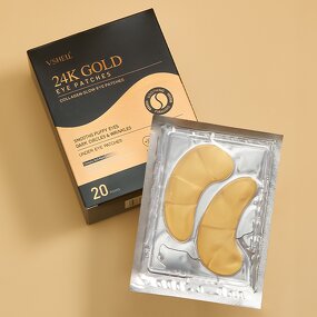 Eye Mask Manufacturer - Private Label 24K Gold Collagen Anti-Aging Vitamin C Sheet Moisturizing Dark Circle Reduction