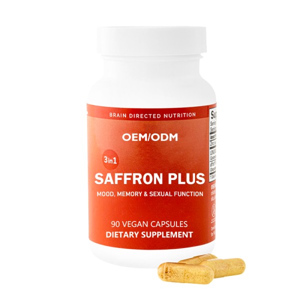 Saffron Aloe Vera Capsules OEM Manufacturer - GMP Certified Mood Enhancement Custom
