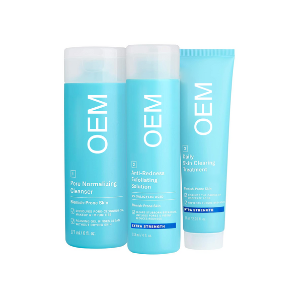 Skin Care Set Manufacturer - OEM Clear with Daily Cleanser Gentle Exfoliant Soothing for Acne Prevention Treatment