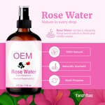 Toner Manufacturer - Refreshing Organic Rose Water for Hydration Bath Soaps Haircare Aromatherapy