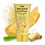 Face Mask Manufacturer - 24K Gold Firming Peel Off for Anti Aging Lifting Illuminating Revitalizing Hyaluronic Acid Collagen