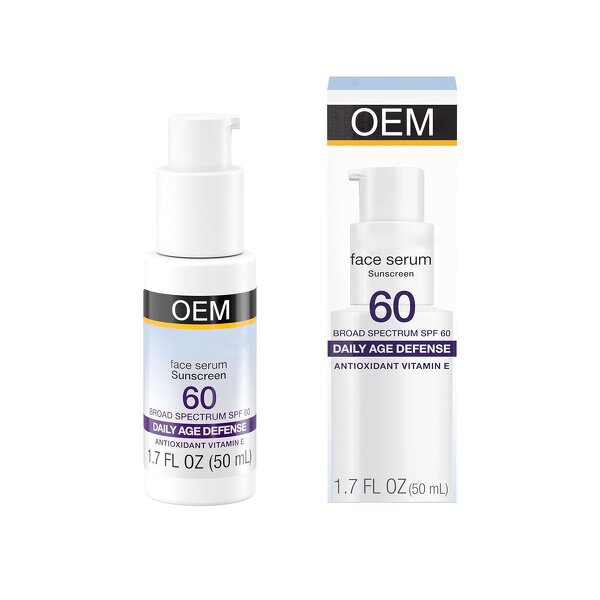 Sunscreen Manufacturer - Private Label SPF 60 Serum 1.7oz Fragrance-Free Vitamin E Glycerin Moisturizing