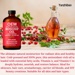 Facial Oil Manufacturer - Rosehip Seed Cold-Pressed Unrefined for Face Skin Hair Scars Wrinkles Stretch Marks