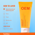 Facial Cleanser Manufacturer - Hydrating Gel with Rosewater Pineapple Extract for Brightening Skin Care