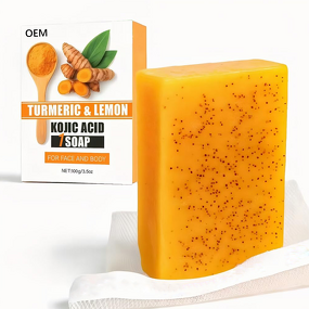 Soap Manufacturer - OEM Kojic Acid Turmeric for Dark Spot Removal Lightening Vitamin C Retinol Shea Butter Lemon Oil