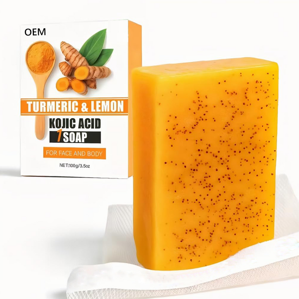 Soap Manufacturer - OEM Kojic Acid Turmeric for Dark Spot Removal Lightening Vitamin C Retinol Shea Butter Lemon Oil