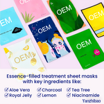 Face Mask Manufacturer - Natural Premium Korean for All Skin Types No Sulfates Parabens Hydrating Moisturizing