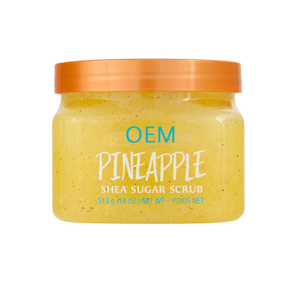 Body Scrub Manufacturer - Pineapple Shea Sugar 18 Fl oz for Hydrating Dead Dry Skin Nourishment