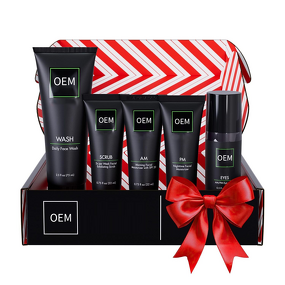 Skin Care Set Manufacturer - Men's Advanced Routine with Face Wash Scrub Two Moisturizers Eye Cream for Hydrated Skin