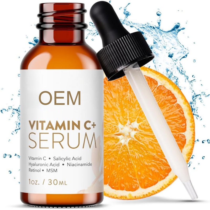 Face Serum Manufacturer - Vitamin C + Hyaluronic Acid 1oz for Dull Uneven Textured Skin Brightening Anti-Aging
