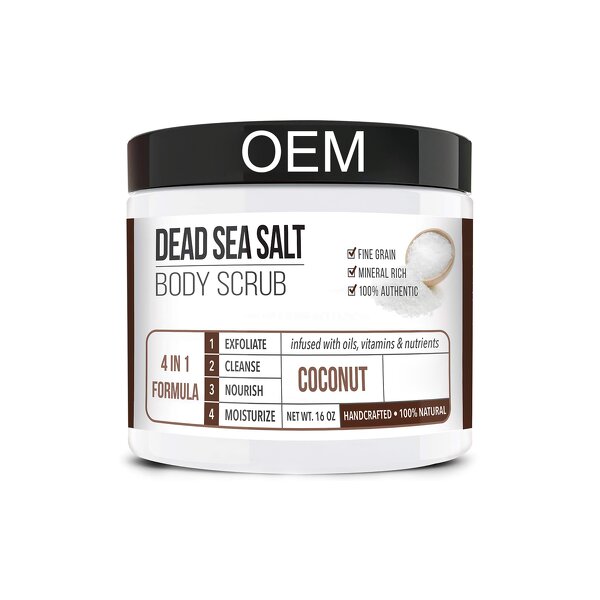 Body Scrub Manufacturer - OEM Premium Coconut Set with Dead Sea Salt Essential Oils Nutrients