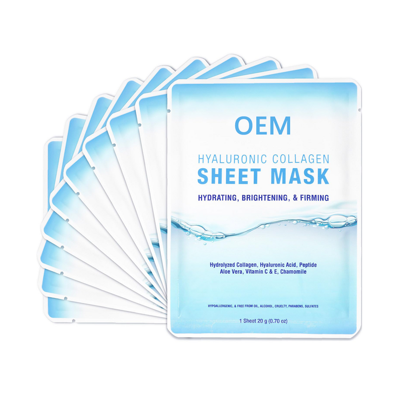 Face Mask Manufacturer - Collagen with Hyaluronic Acid Vitamin C Peptide Aloe for Instant Brightening Hydrating