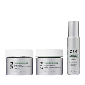 Skin Care Set Manufacturer - OEM Damage Reversal with Anti-Aging Serum Day SPF 25 Cream Night Cream Sun Damage Repair