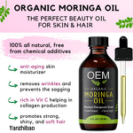 Face Oil Manufacturer - Organic Moringa 100% Pure Cold-Pressed Unrefined for Anti-Aging Hyaluronic Acid