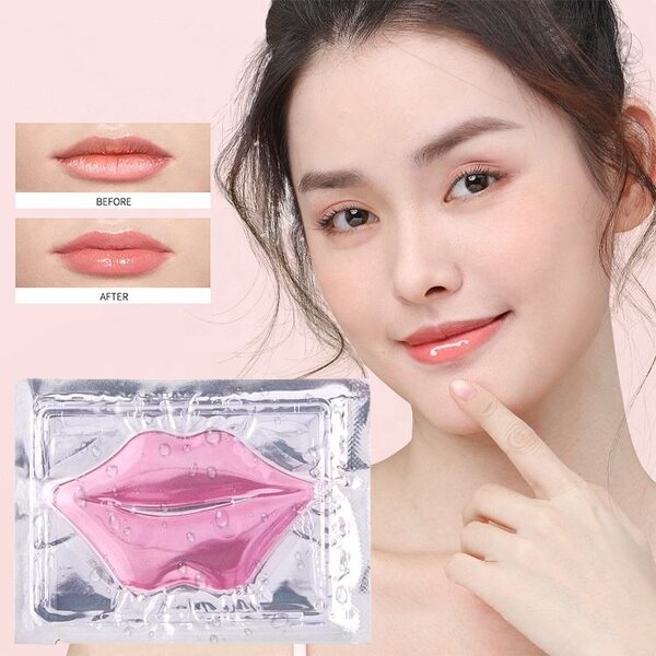 Lip Mask Manufacturer - Crystal Patch for Whitening 24K Gold Pink Hydrogel Collagen Private Label MOOYAM