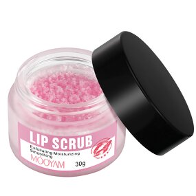 Lip Scrub Manufacturer - 2 in 1 Scrub Balm for Exfoliating Lightening Pink Salt Sugar Private Label MOOYAM