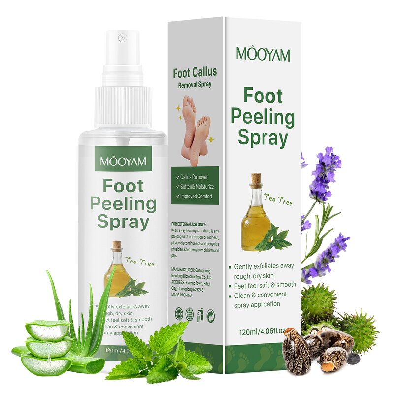 Foot Spray Manufacturer - Tea Tree Peeling for Dead Skin Removal 120ml OEM Wholesale Private Label MOOYAM