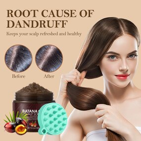 Hair Care Scrub Manufacturer - Batana Oil Scalp with Brush for Nourishing Moisturizing 300g Private Label OEM MOOYAM