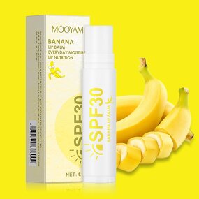 Lip Balm Manufacturer - Banana SPF30 for Moisturizing Smoothing 3 Types MOOYAM